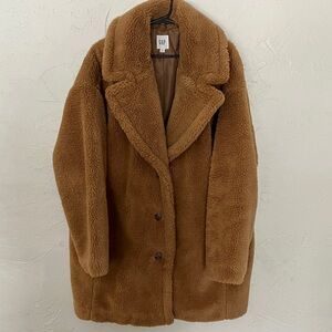 GAP Tan Teddy Fur Jacket Unisex Size XL